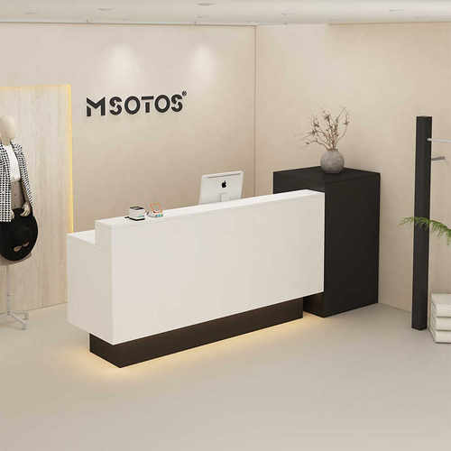 现代简约带灯多功能吧台收银台