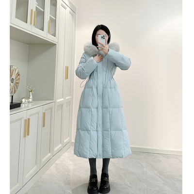 浩可可小暖炉真狐狸毛领羽绒服