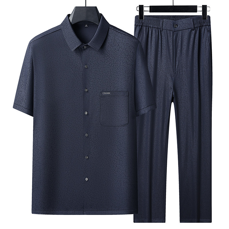 主推款唐装男中老年爸爸夏装冰丝套装爷爷夏季短袖中式休闲老年人,男装,唐装,淘宝优惠券,粉丝福利购,淘宝优惠卷