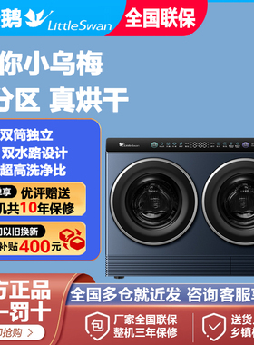 小天鹅迷你小乌梅懒人家用公寓洗烘一体双筒洗衣机 TNDD20-08AIDE