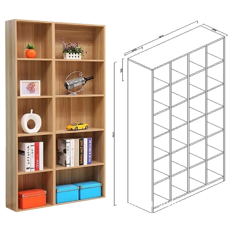 新枫格木质格子收纳活动柜