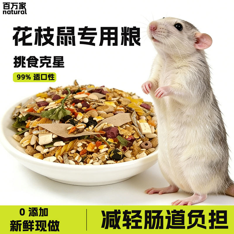 花枝鼠粮专用自配粮主食全阶段高蛋白幼崽鼠粮食饲料低蛋白老年鼠
