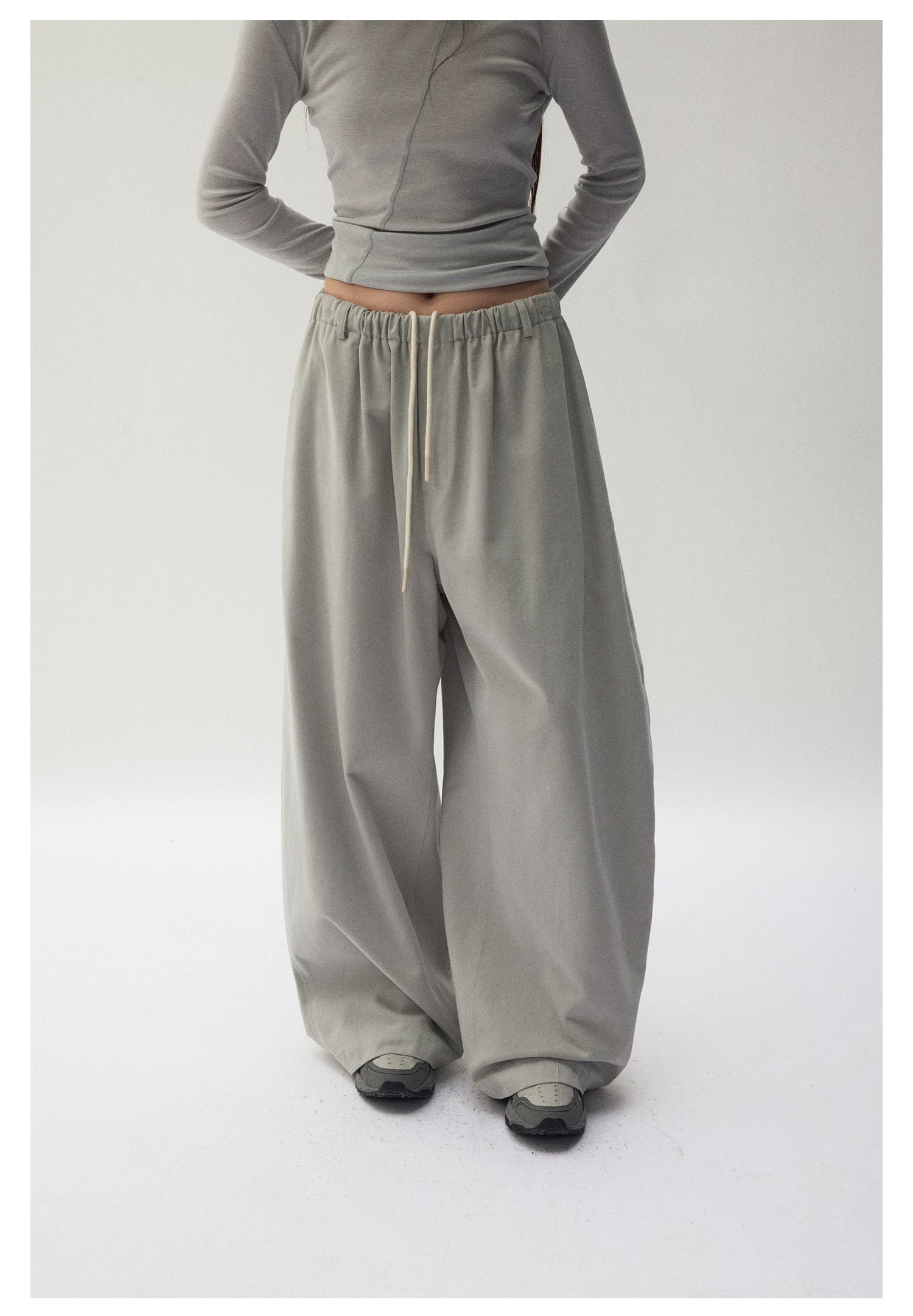 2025秋季新款阔腿长裤香蕉长裤大码胖妹妹200斤美式潮流杨桃裤