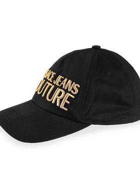 Versace/范思哲logo黑色百搭宽帽檐男士休闲鸭舌帽棒球帽