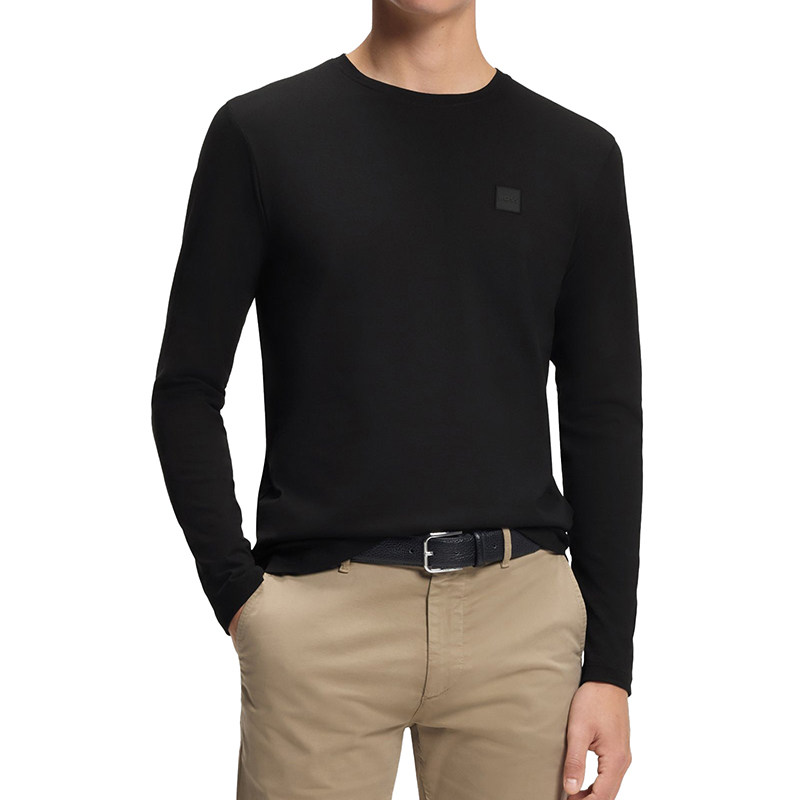 [保税仓]Hugo Boss男士2025新款秋冬季纯色休闲纯棉打底衫长袖T恤,男装,T恤,淘宝优惠券,粉丝福利购,淘宝优惠卷