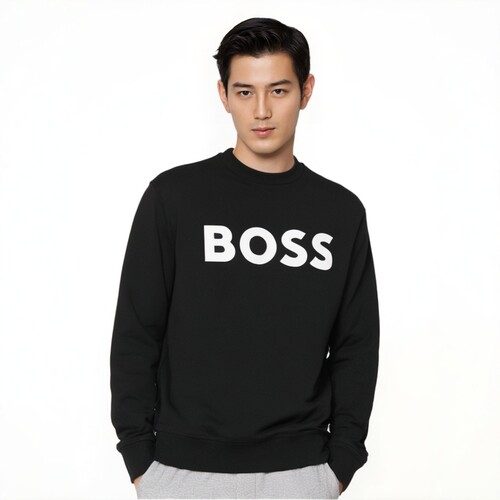 HugoBoss男士logo印花套头卫衣