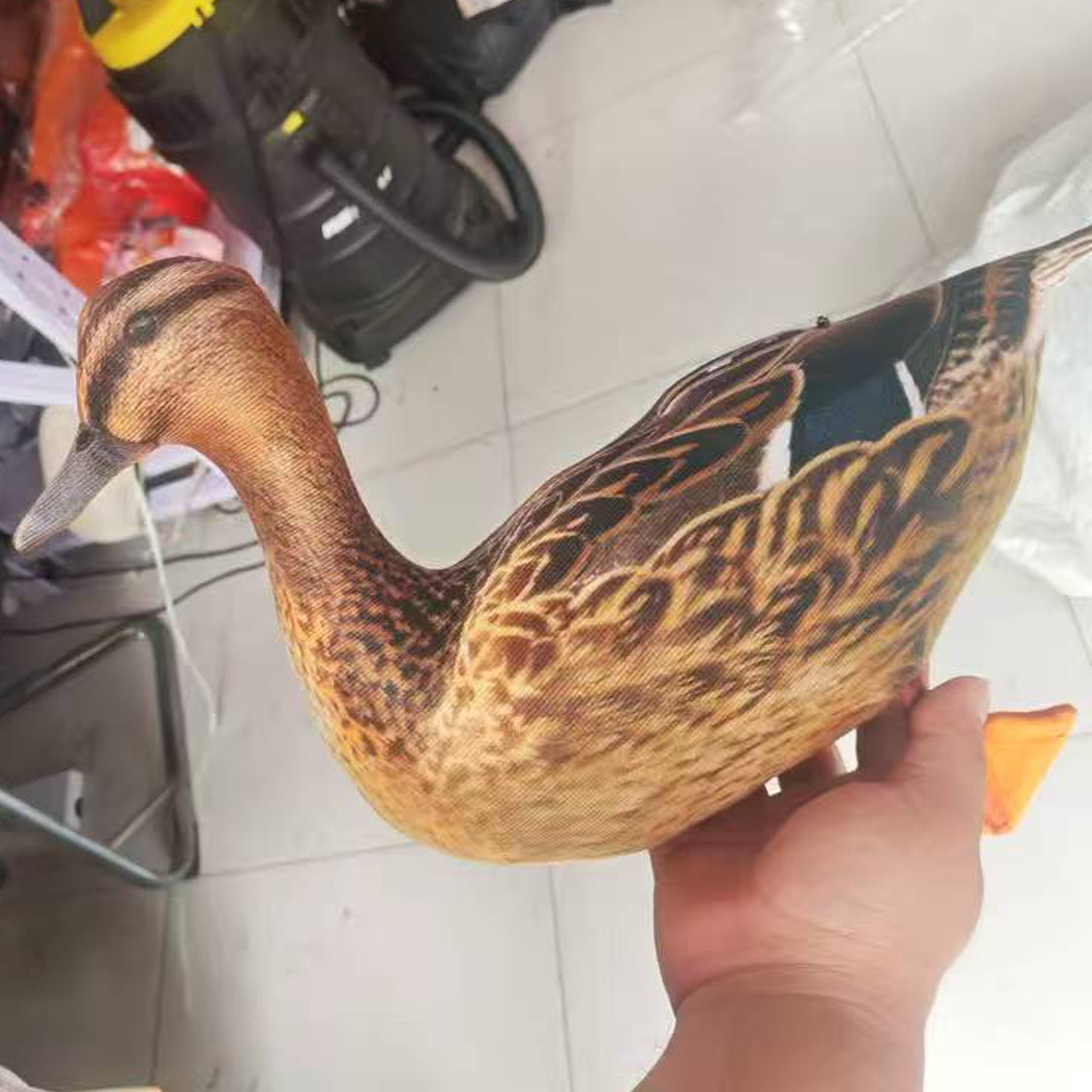 仿真毛绒玩具鸭子摆件装饰品桌面茶宠宠物活体外观家居儿童早教