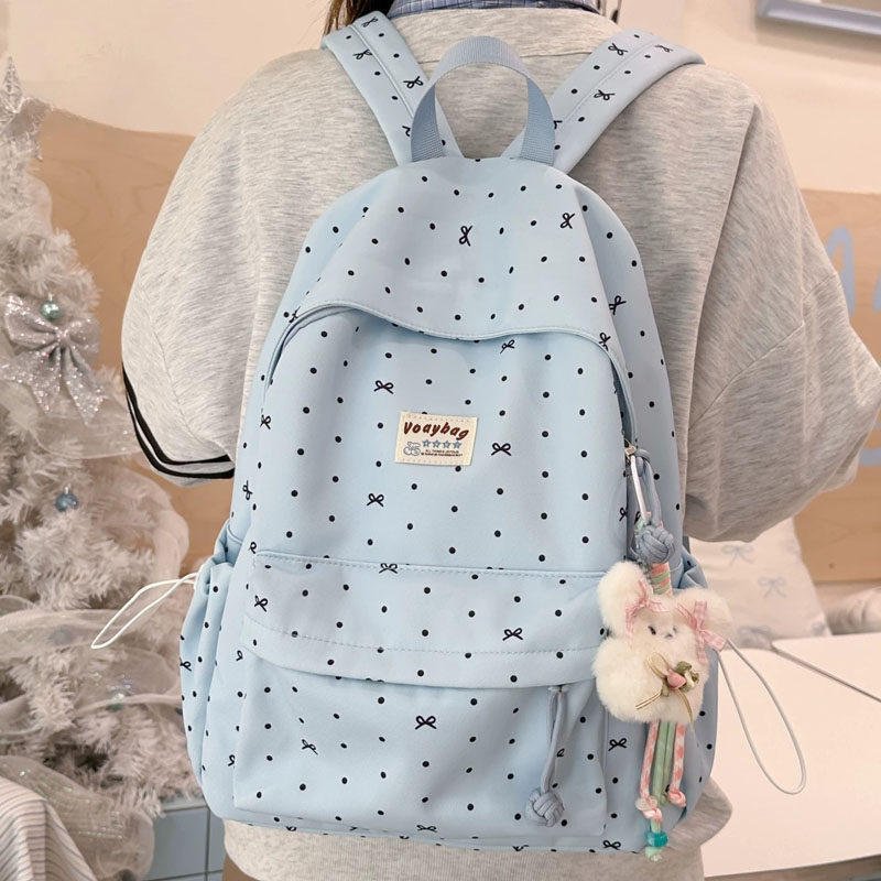 轻便旅行双肩包清新少女百搭大容量学生背包2026新款初中生书包女