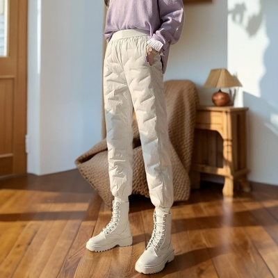 零下40度时尚加绒加厚羽绒棉裤