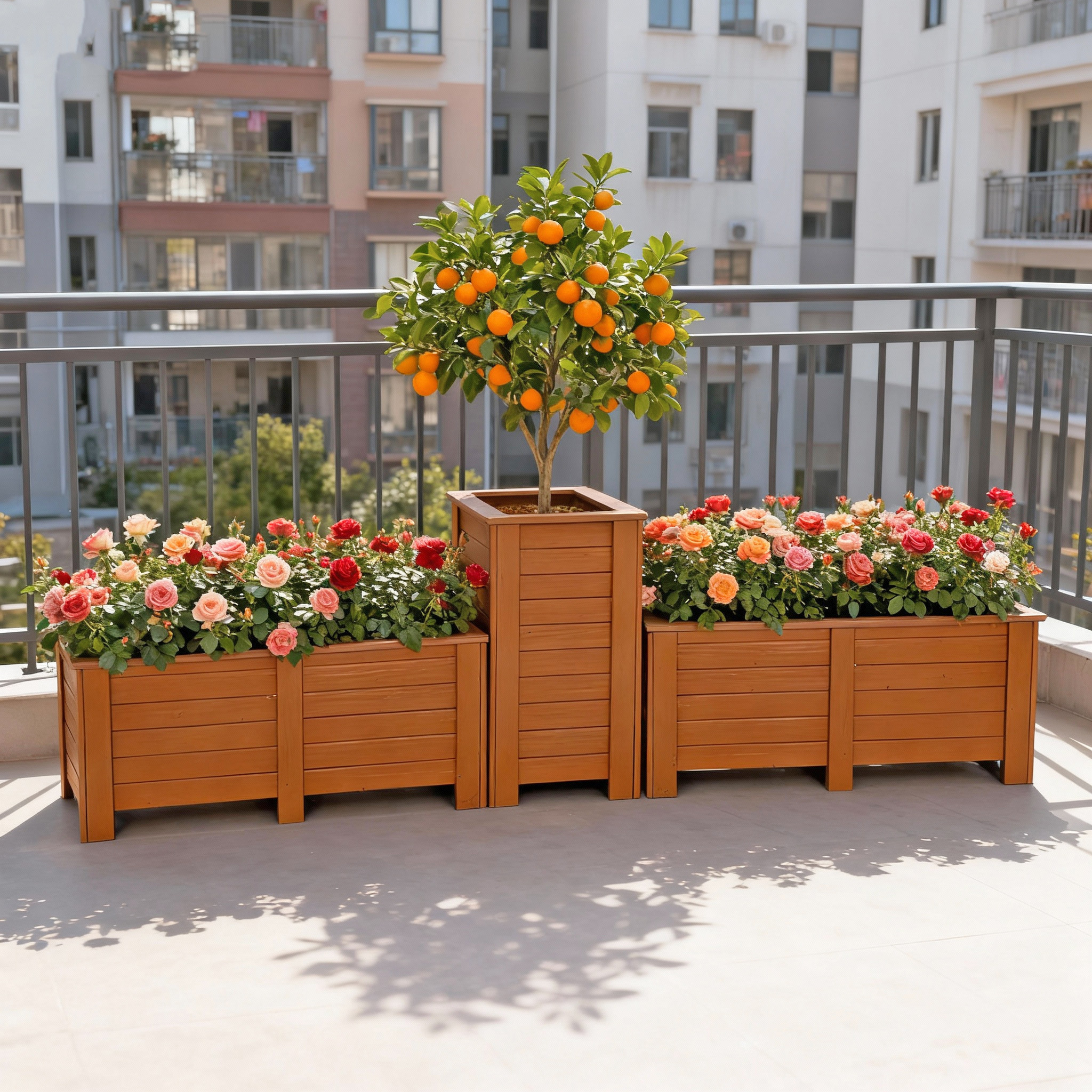 户外庭院花箱防腐木种植箱长方形实木花槽花盆室外专用阳台种菜盆,鲜花速递/花卉仿真/绿植园艺,花盆,淘宝优惠券,粉丝福利购,淘宝优惠卷