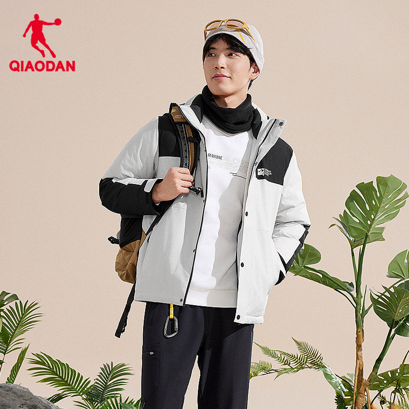 乔丹短款羽绒服男春季新款商场同款抗静电防泼水防风夹克外套