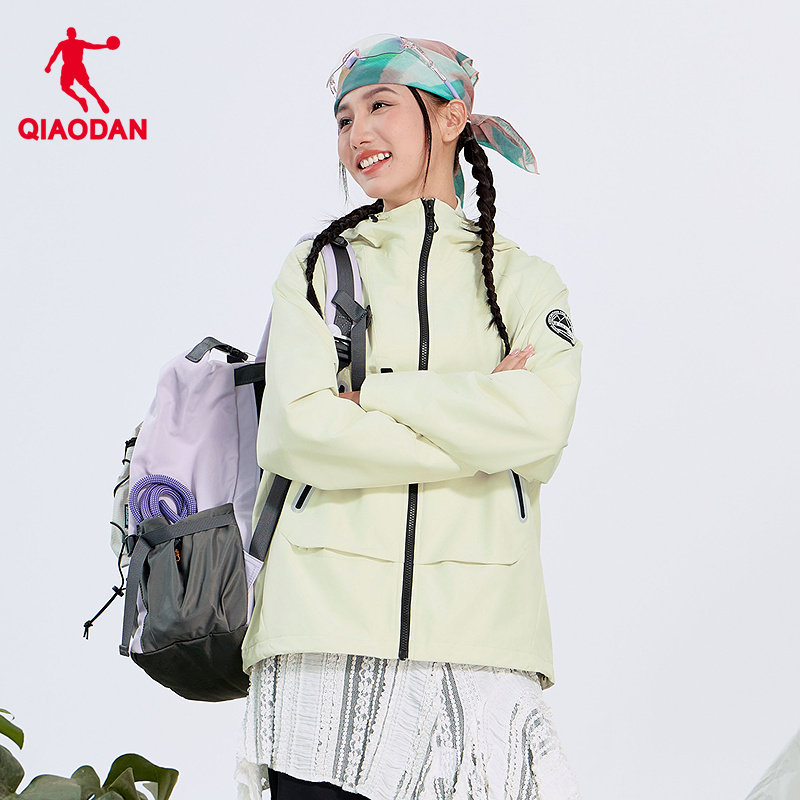 乔丹中科探-联名风衣女2026新款商场同款抗静电无氟防泼水3.0加厚
