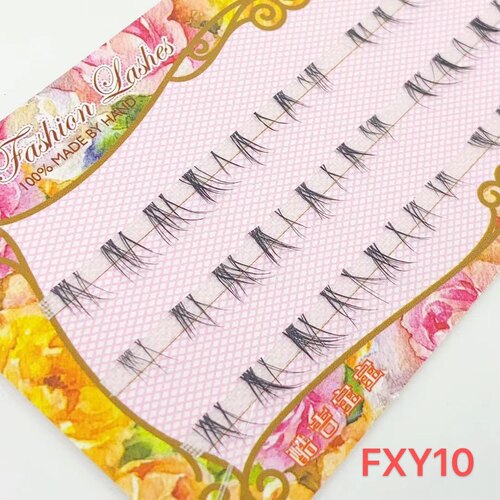 酷吉宝宝FXY10下睫毛分段透明梗自然小恶魔款磨尖网红下睫毛