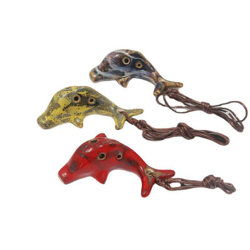 大鱼海棠同款鲲陶笛情侣款大鱼6孔陶笛景德镇陶瓷旅游纪念品