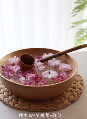 美容院专用木质洗手观景盆看盆东南亚泰式spa欢迎仪式净手洗手礼