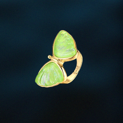 VSCH 水晶蝴蝶戒指女 2024新款小众设计原创个性简约高级感指环