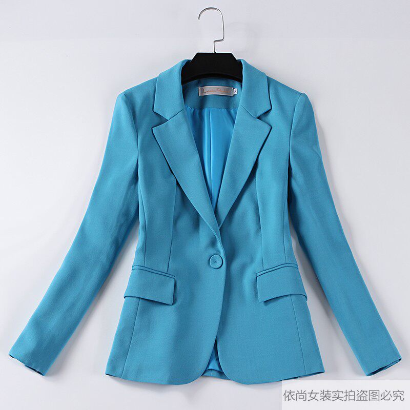 BLUE SUIT JACKET FEMALE CASUAL SPRING KOREAN TEMPERAMENT FASHION SMALL SUIT TROUSER SUIT KOREAN PROFESSIONAL TREND 20 NEW