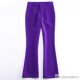 工装 子女2025新款 裤 显瘦百搭坠感港风微喇裤 喇叭裤 女高腰紫色西装