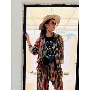 春秋新款棉麻衬衣女外穿高级感小众休闲防晒男友风衬衫设计感上衣