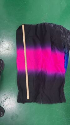 英国进口高端舞服面料黑玫红黑黑宝蓝黑 乔其纱色丁雪纺面料