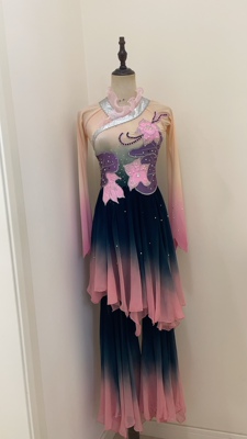 民族舞蹈演出服、爱莲说演出服舞台表演服艺考生剧目服高级定制