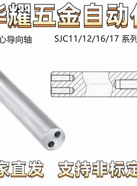 实心导向轴SJC11/12/16/17 双孔型 一端内螺纹型 g6 定制