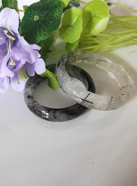 水晶黑色手镯民族风女