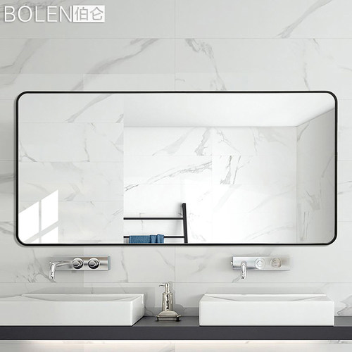 BOLEN超清壁挂浴室镜铝合金圆角