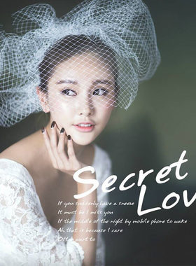 欧式伴娘遮脸摩登走秀表演头纱