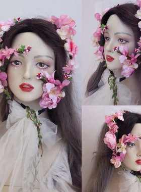 森女系面饰绢花精灵仙女日韩古风