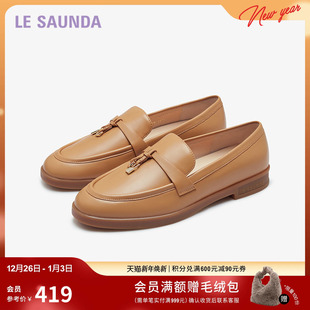 女乐福单鞋 复古圆头饰扣深口鞋 5M20703 时尚 莱尔斯丹新款