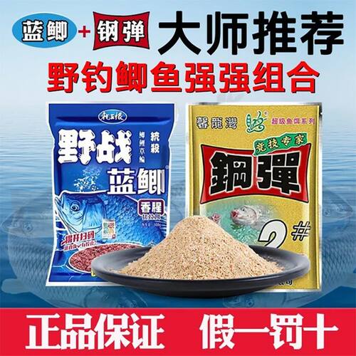 大师推荐搭配野战蓝鲫龙王恨钢弹2号钓鲫鱼饵料组合装钓鱼饵窝料