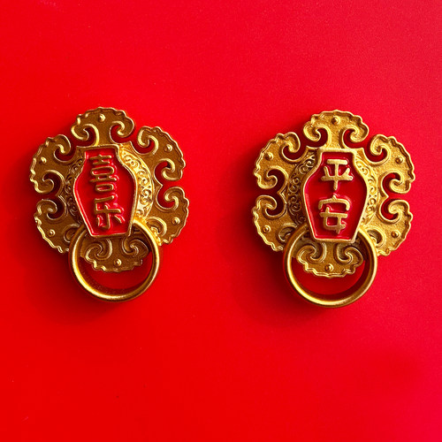 中国风马年喜庆门环冰箱贴磁吸贴