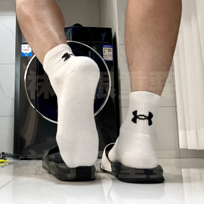 运动袜男女中筒UA毛巾底训练袜