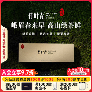 4盒高端商务礼 竹叶青茶叶春茶峨眉高山绿茶特级论道伴手礼盒20g
