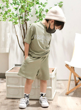 2026年新款橄榄男女儿童全棉宽松T恤圆领短袖男女宝宝