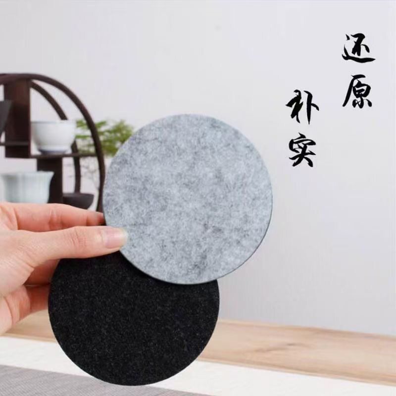 跨境专供圆形毛毡杯垫加厚5mm家用吸水隔热杯垫园艺垫片可加logo