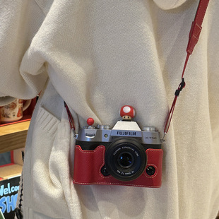 适用富士xt50保护套XE5相机包XT5底座xm5XS20壳X100VI配件xt30III