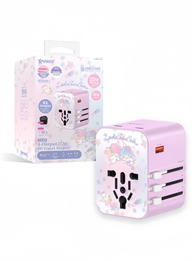XPower x Sanrio 双子星 TA3B 25W 4输出PD3.0/PPS旅行充电器