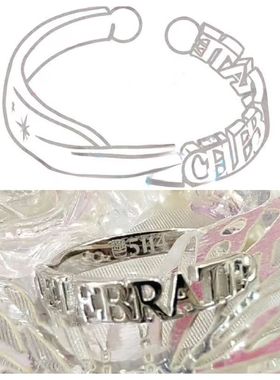 孙颖莎莫比乌斯莎头5114戒指未来可期运动风小众粉丝应援周边指环