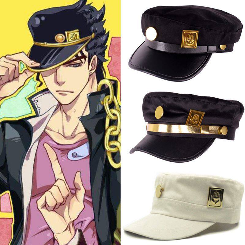 JOJO的奇妙冒险空条承太郎帽子cosplay徽章帽子二次元遮阳防晒帽