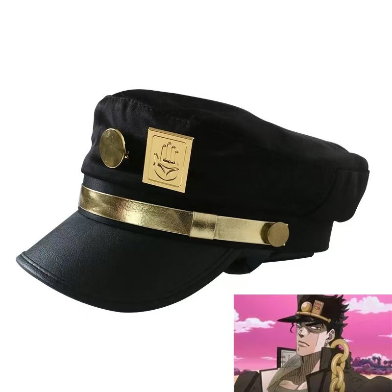 JOJO的奇妙冒险帽子动漫周边承太郎金属徽章水手帽海军帽cos男女