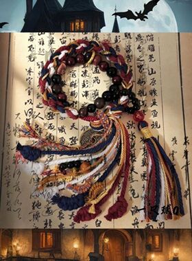 抖音爆款李火旺藏式手绳双圈新中式币铃铛手链铜钱同款链