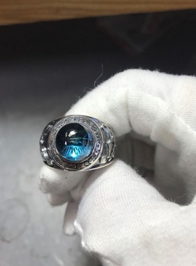 家庭教师琉璃石大空戒指精致时尚青春饰品好友二次元原创镀金情侣