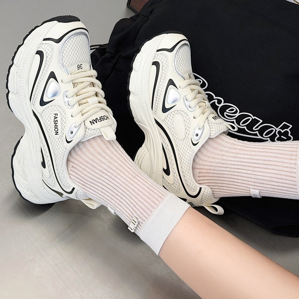 真皮厚底老爹鞋女2026春季新款增高运动休闲鞋小个子时尚百搭女鞋,女鞋,老爹鞋,淘宝优惠券,粉丝福利购,淘宝优惠卷