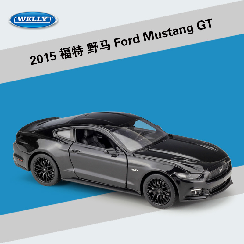 威利WELLY1:24福特野马跑车2015Ford Mustang GT仿真合金汽车模型