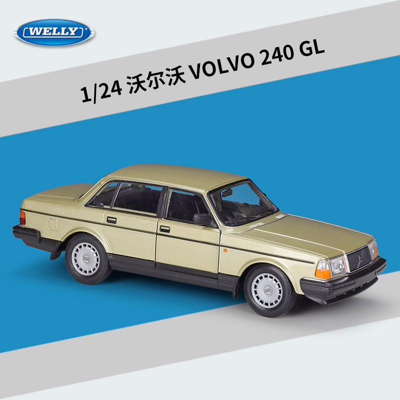 WELLY威利1:24沃尔沃 VOLVO 240 GL轿车仿真合金汽车模型成品