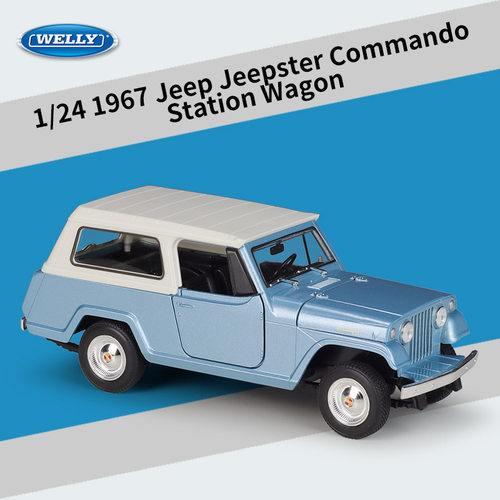 威利WELLY 1:24 Jeep1967Jeepster Commando仿真合金越野汽车模型