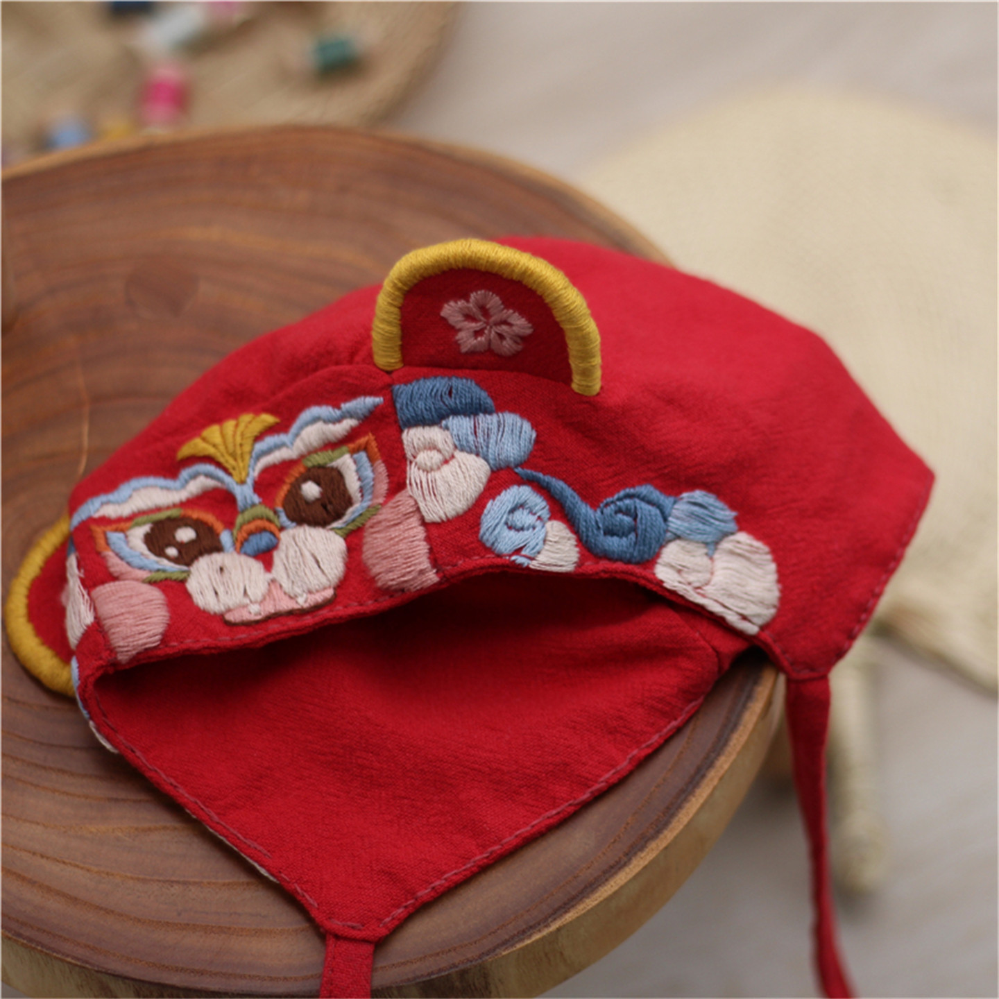 艾乐祺手工新生婴儿胎帽虎头帽子diy材料包孕期解闷刺绣宝宝用品