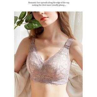 芬新古文胸大胸显小超薄款缩胸全罩杯收副乳防下垂上托内衣女大码